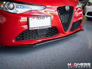 Alfa Romeo Giulia Front Spoiler - Carbon Fiber - Italia Style - Stile Italia - Base Model - V1 - One Piece Design 